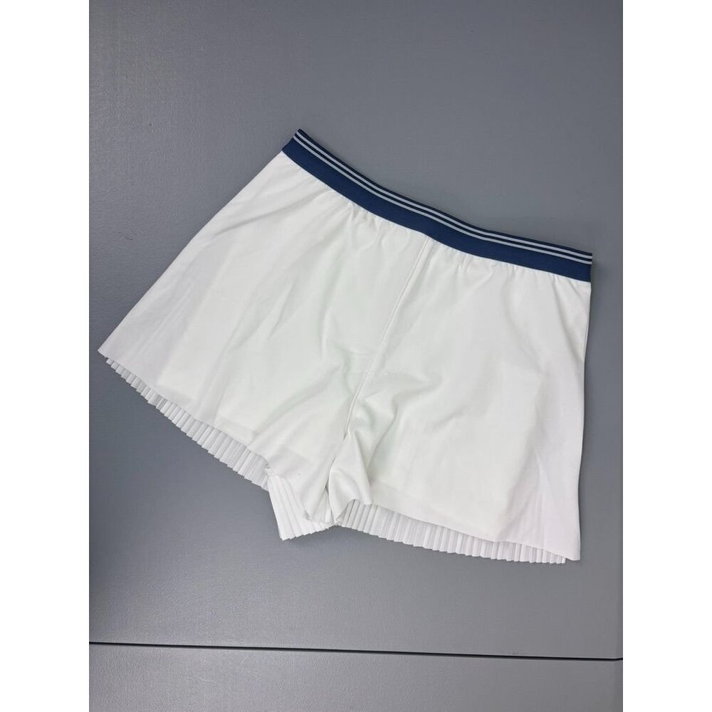 Athleta Girl medium 8-10 white pleat back flowy‎ athletic tennis shorts